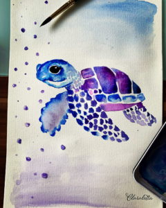 Liitle Turtle (Aquarell)