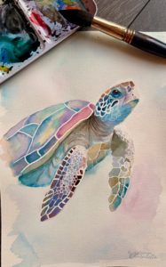"Time never ... " (Aquarell)