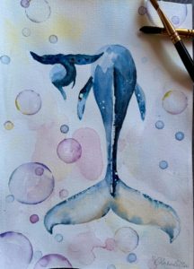 "Be like a Whale ..." (Aquarell)